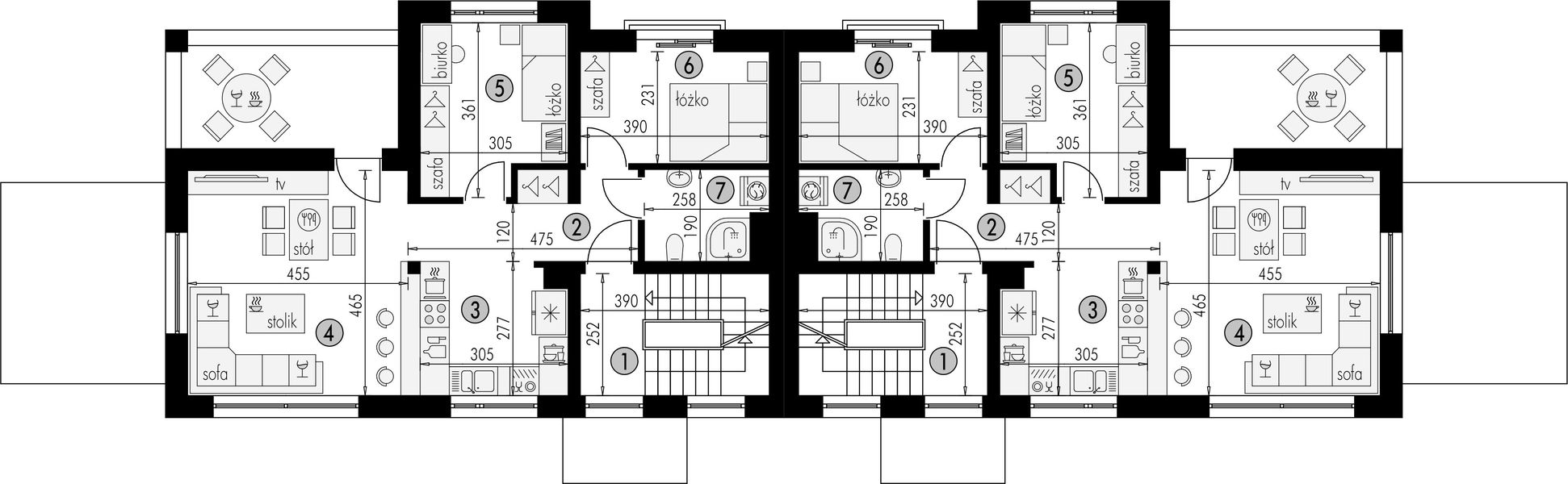 Piętro 1 projektu Bliźniak 2
