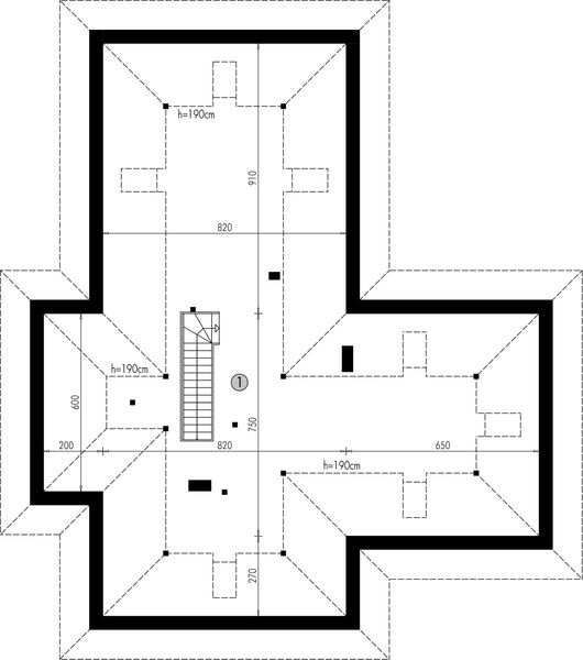 Poddasze projektu Parterowy 4