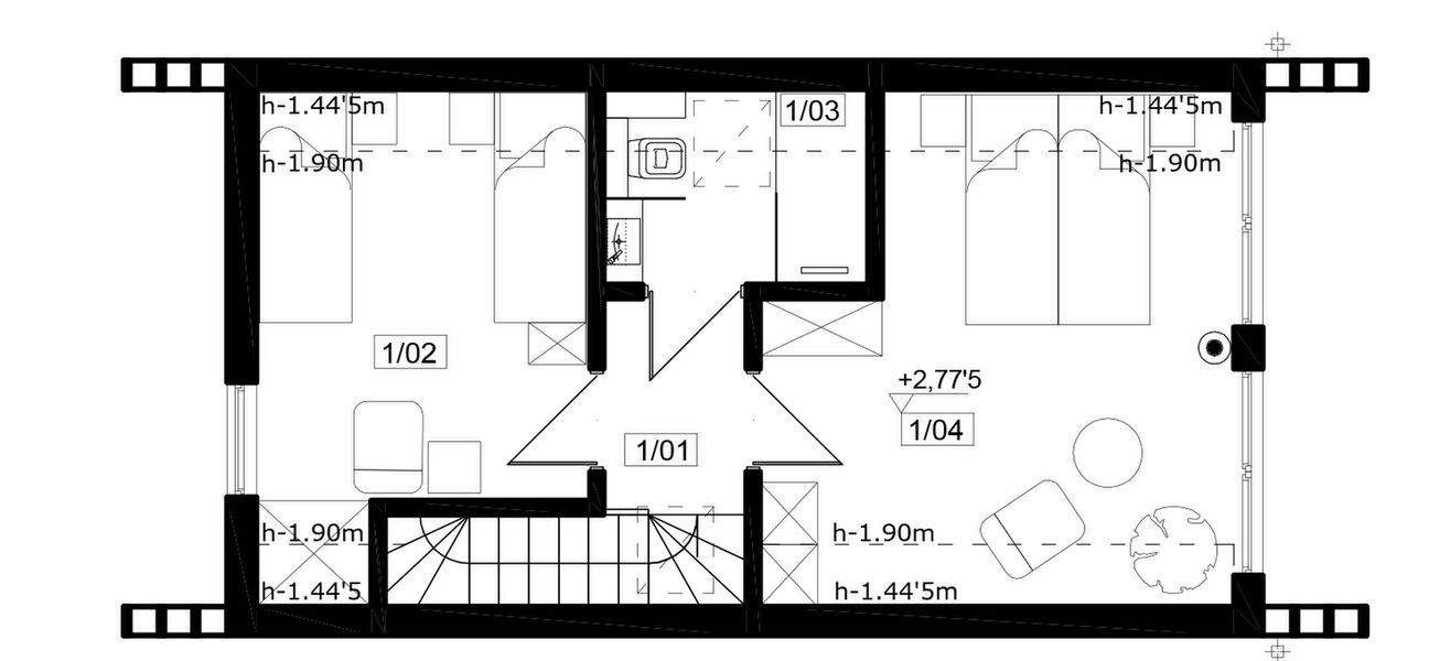 Poddasze projektu Jaskółka XL