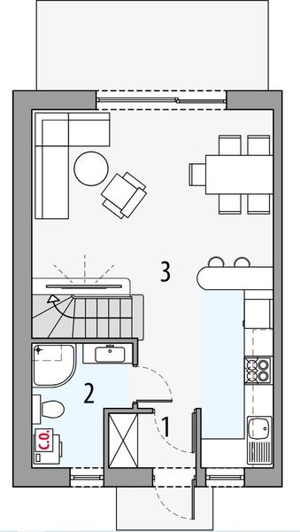 Parter projektu Mewa - segment lewy