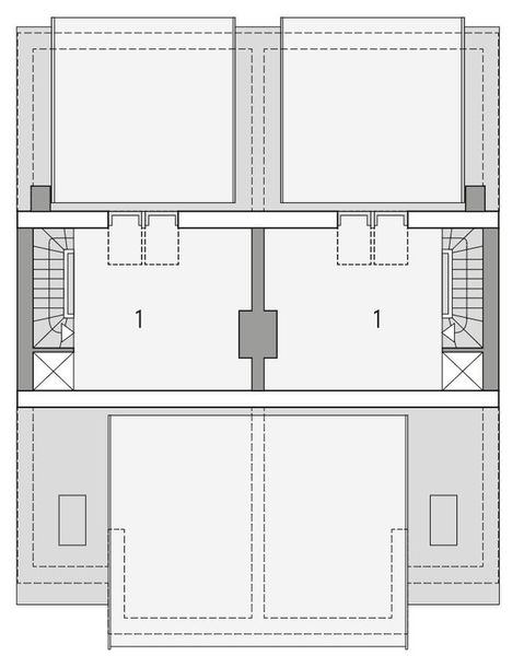 Poddasze projektu Erwin - dwulokalowy PLP