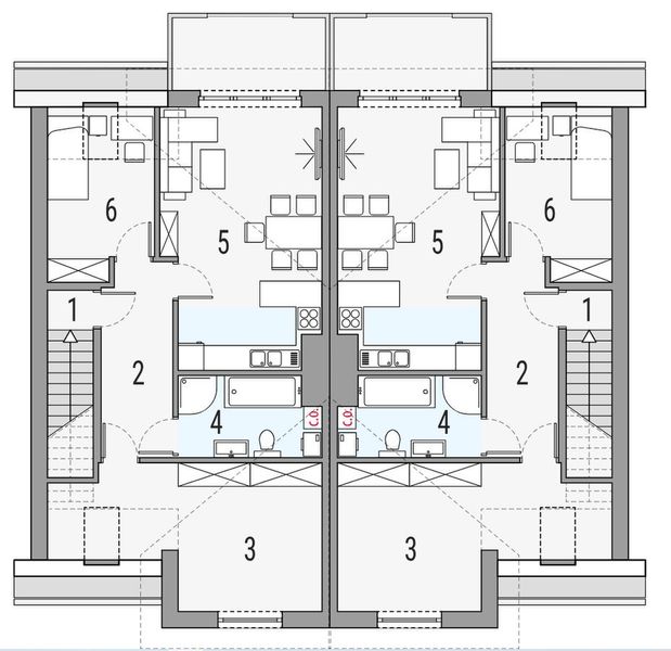 Poddasze projektu PIG 2C - bliźniak LLL