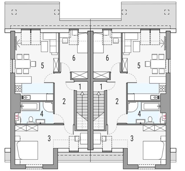 Poddasze projektu PIG 2A - bliźniak LLL