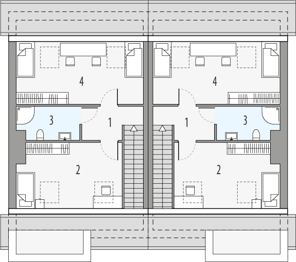 Poddasze projektu PIG 1A - bliźniak LLL