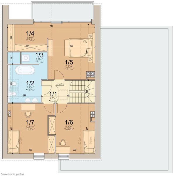 Poddasze projektu Vincent