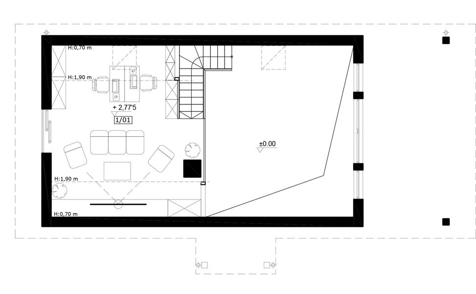 Poddasze projektu Mazury - drewniany