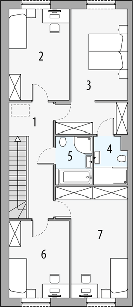 Piętro 1 projektu Zenit - segment lewy