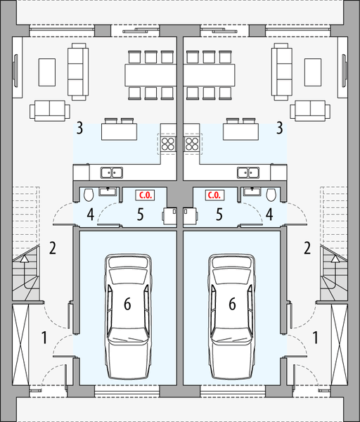 Parter projektu Zenit - dwulokalowy LLL