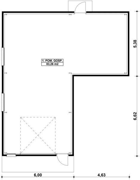 Parter projektu G427 - Budynek gospodarczy