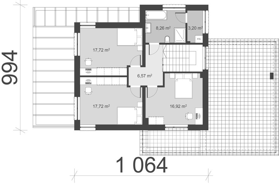 Piętro 1 projektu uA398