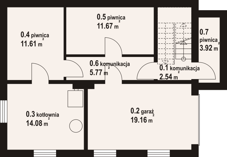 Piwnica projektu Garwolin 9 dws