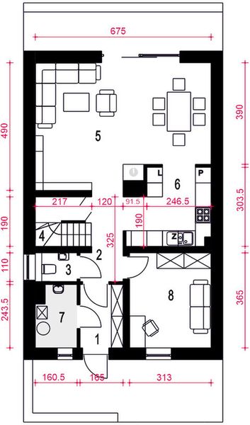 Parter projektu Aria II bez garażu [B]