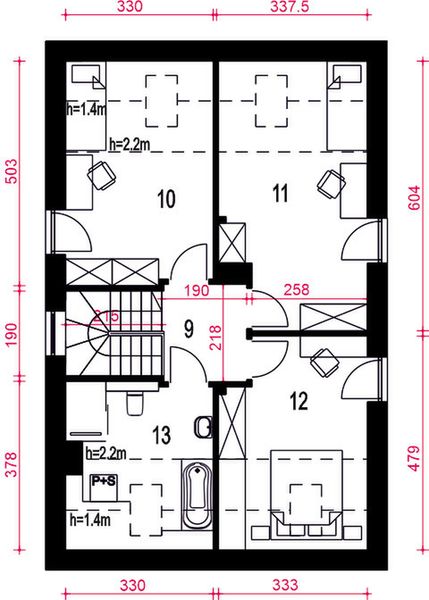 Poddasze projektu Aria II bez garażu [B]