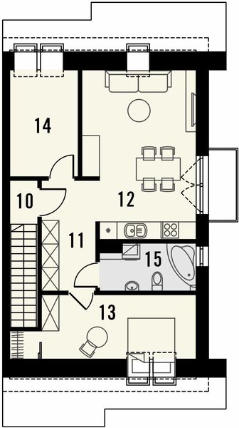 Poddasze projektu Mieszko 5