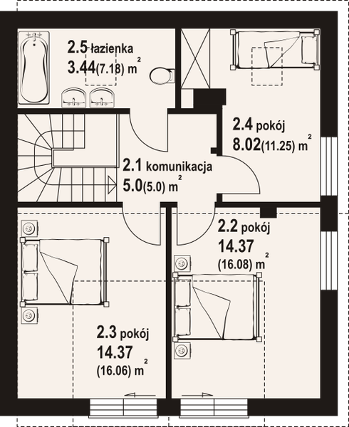 Poddasze projektu Jakubowice