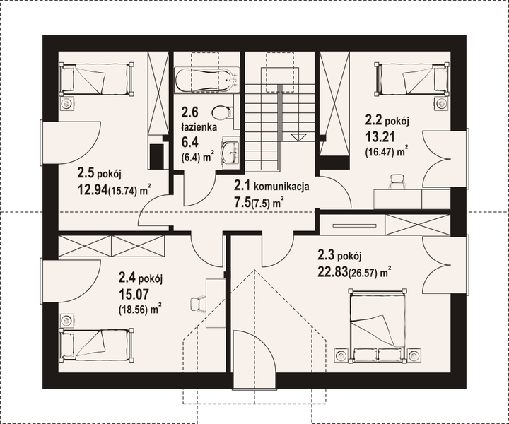 Poddasze projektu Jagodno