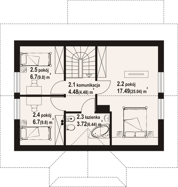 Poddasze projektu Zawoja 24 dw
