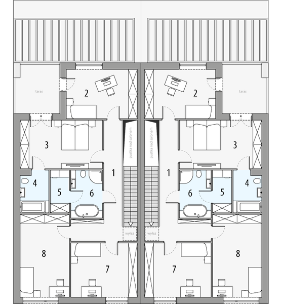 Poddasze projektu Aria - bliźniak PLP