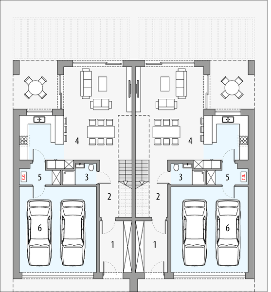 Parter projektu Aria - dwulokalowy PLP