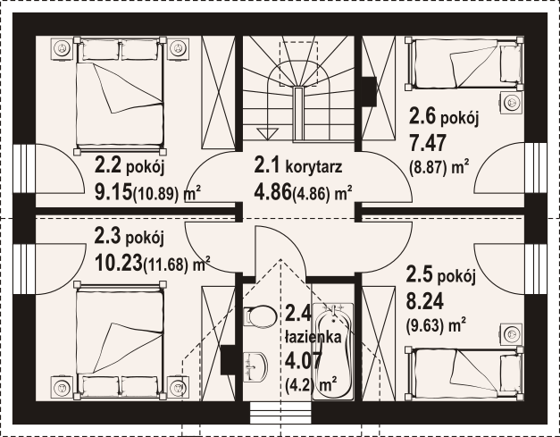 Poddasze projektu Cedry bb 70