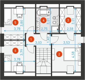 Poddasze projektu Z Podcieniami 1