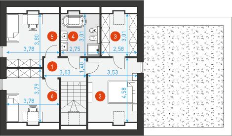 Poddasze projektu Z Podcieniami 2