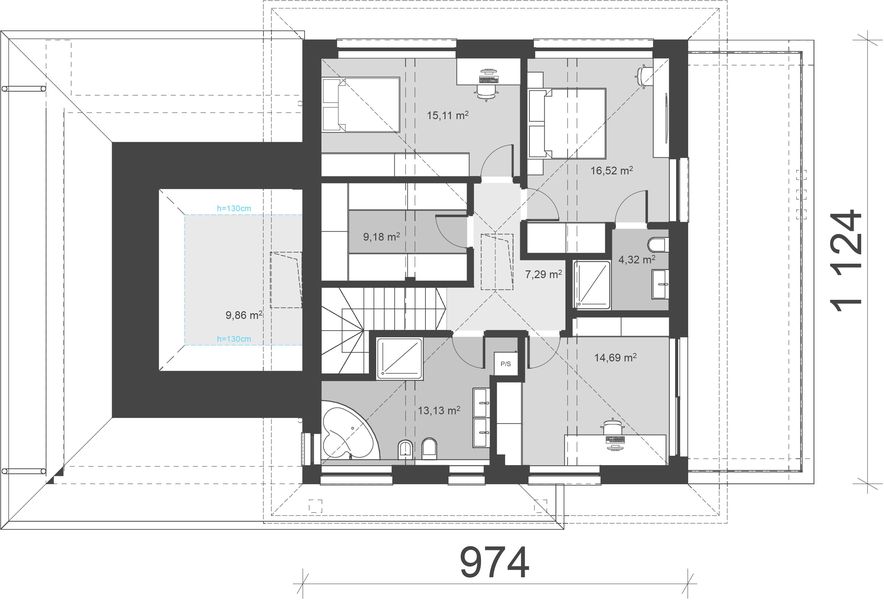 Piętro 1 projektu uA408