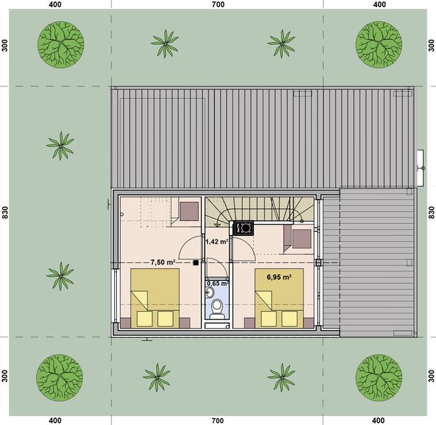 Poddasze projektu L-302 midi