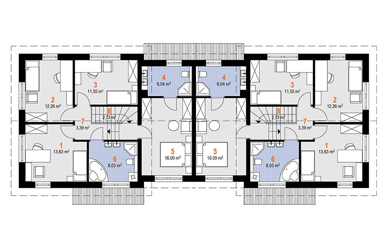 Piętro 1 projektu Topaz Delta Duolit (1901)