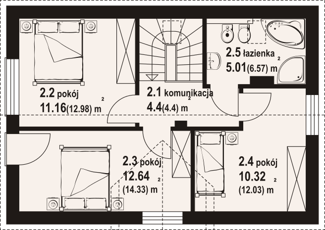 Poddasze projektu Orłowo bb 70