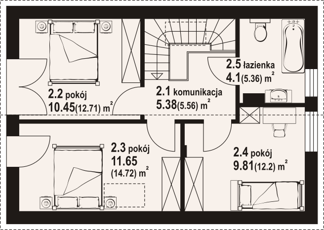 Poddasze projektu Świecie bb 70