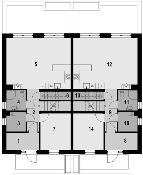 Parter projektu Eco 14 - dwulokalowy
