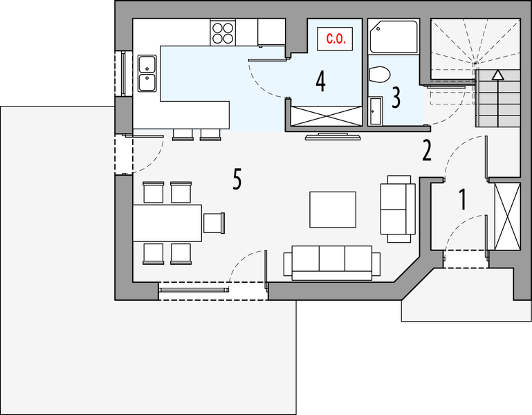 Parter projektu Dori - segment lewy