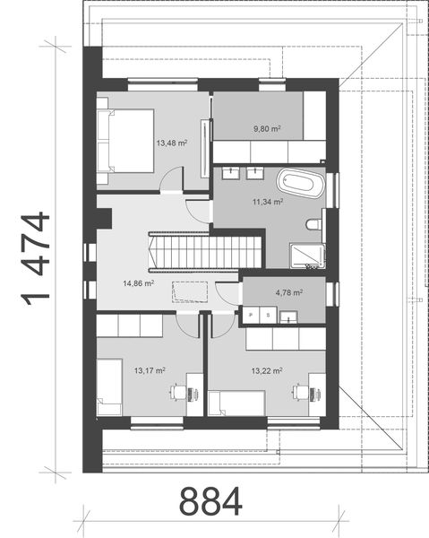 Piętro 1 projektu uA411