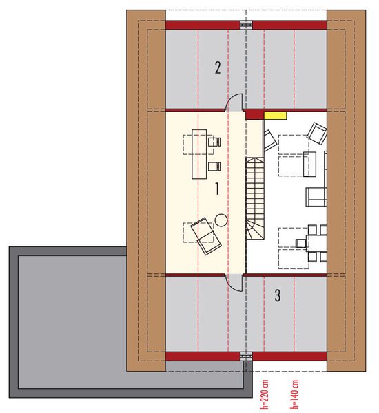 Poddasze projektu Daniel VII G2 energo plus