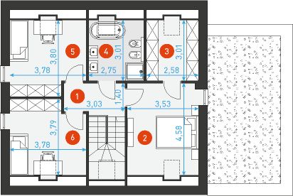Poddasze projektu Z Podcieniami 4
