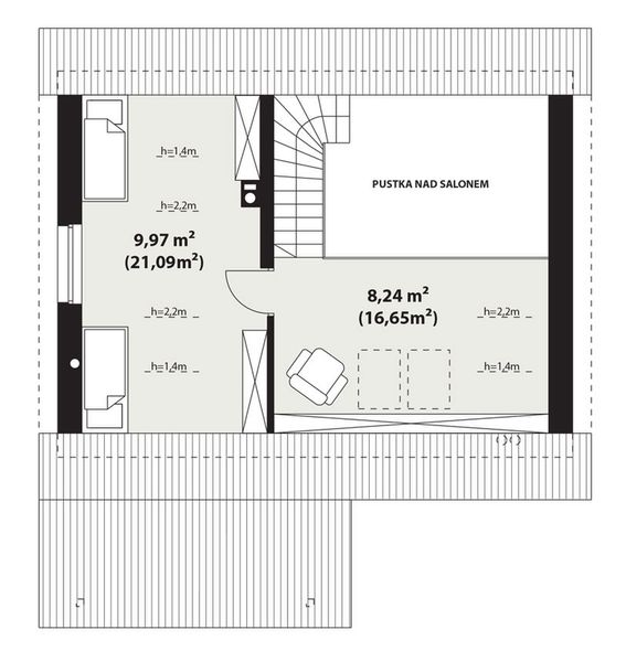 Poddasze projektu Erna