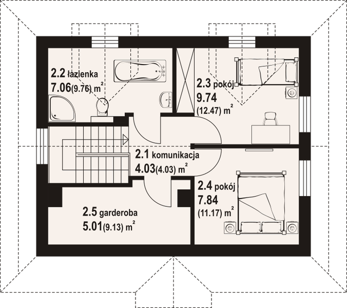 Poddasze projektu Ujsoły dw