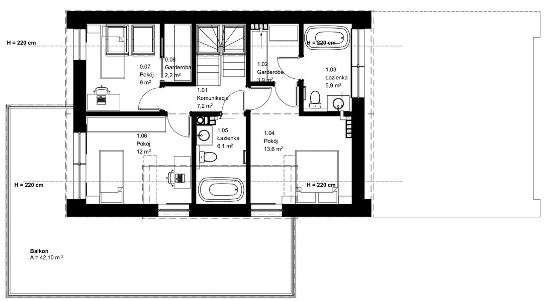 Poddasze projektu Steel stodoła