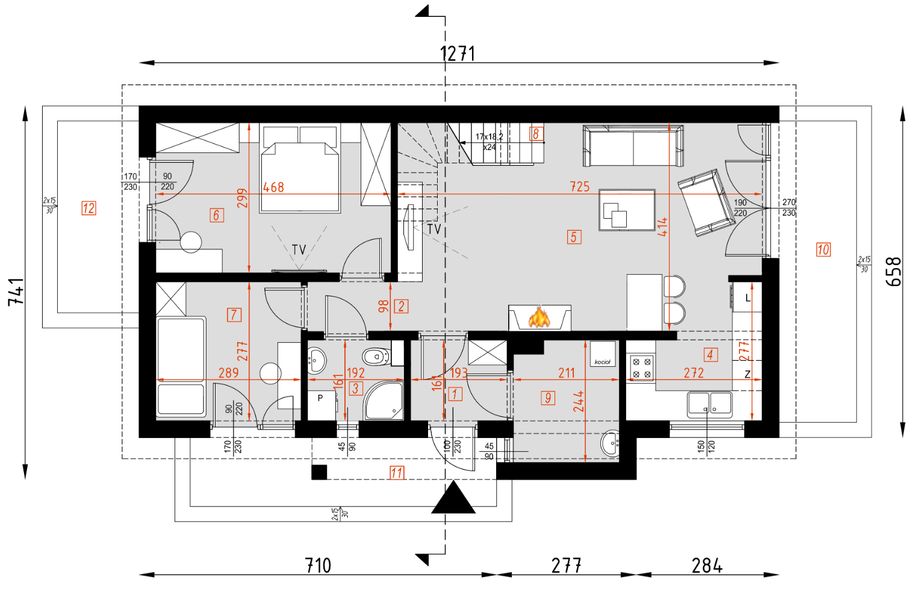 Parter projektu D295D wersja drewniana