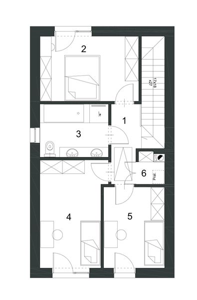 Poddasze projektu BK-19 wariant I segment