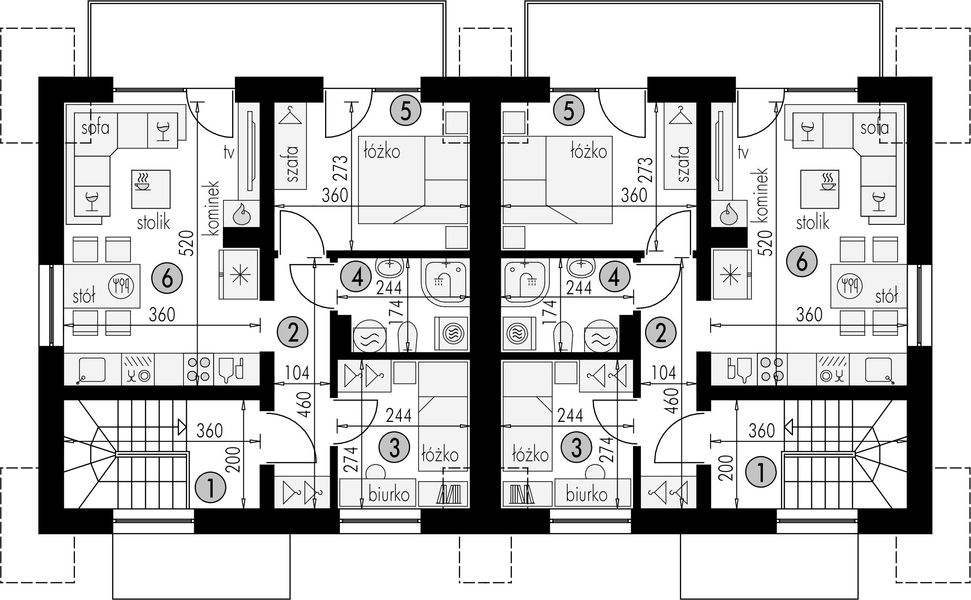 Poddasze projektu Bliźniak 6