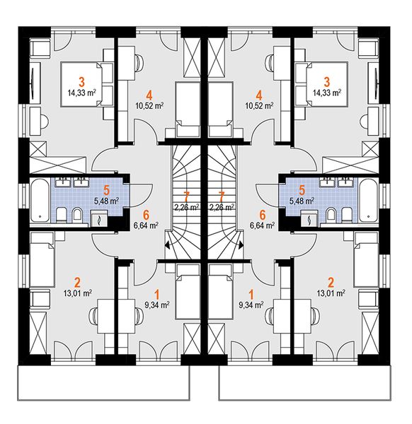 Piętro 1 projektu Iryda Nano Duolit (1909)