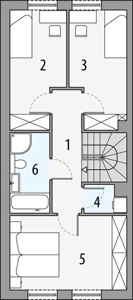 Piętro 1 projektu Julia B - segment lewy