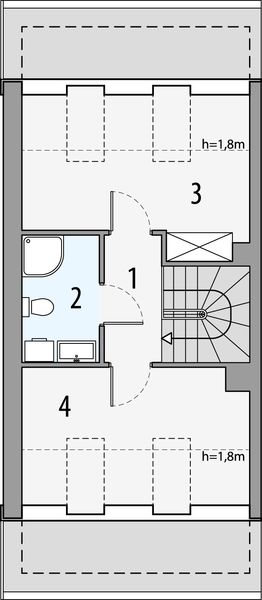 Poddasze projektu Julia B - segment lewy