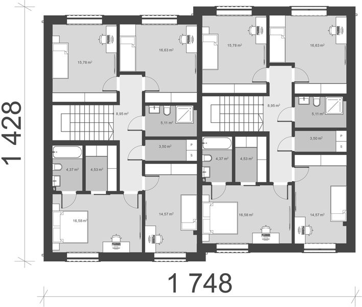 Piętro 1 projektu uA374v2