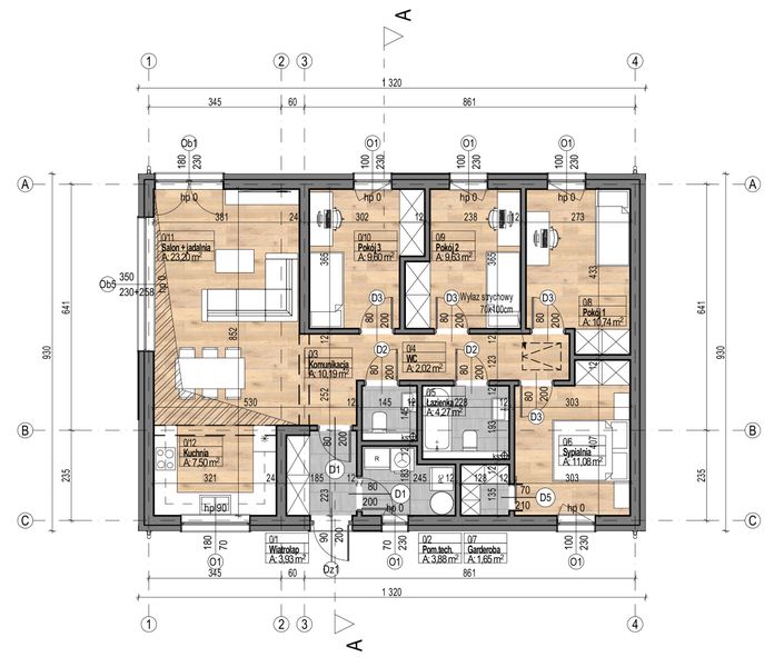 Parter projektu Dom murowany Eco 3 Air