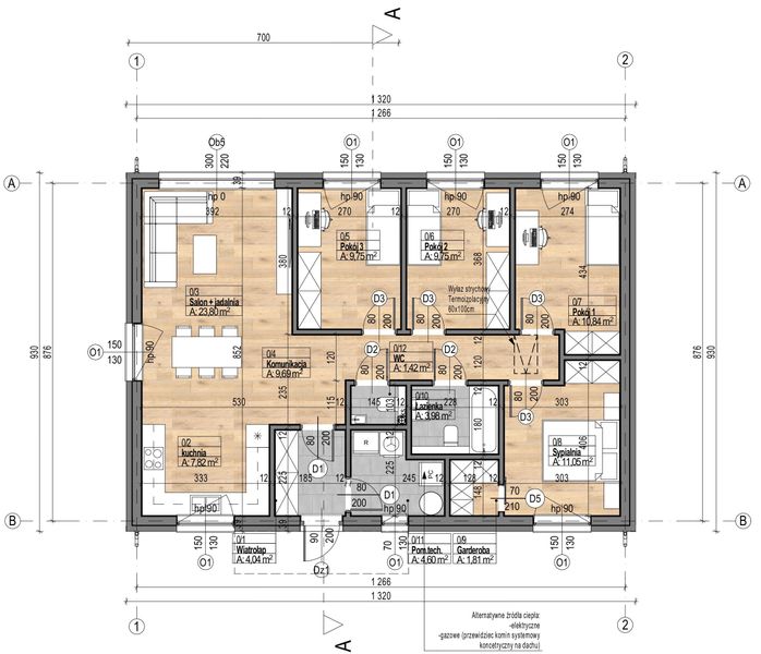 Parter projektu Dom murowany Eco 3 Flow