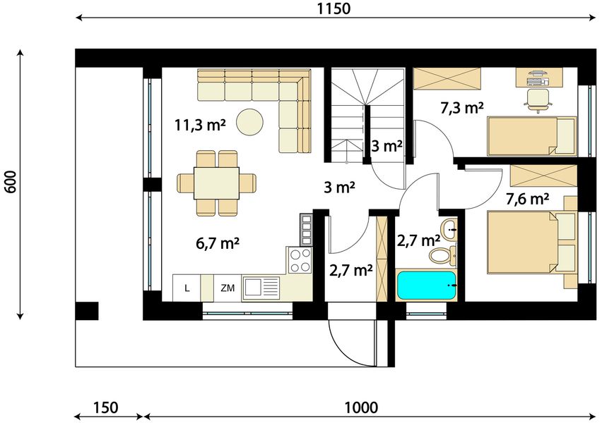 Parter projektu Stodoła 1 mk