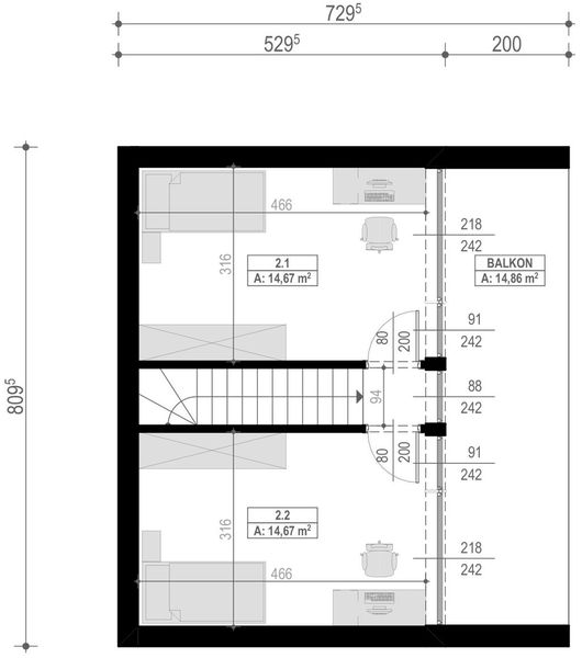 Poddasze projektu Stodoła mk